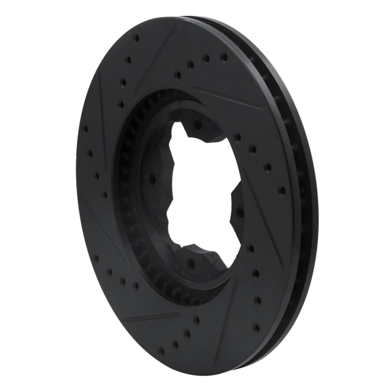 R1 Concepts R1 91-97 Acura CL Front Right Drilled & Slotted Black Brake Rotor