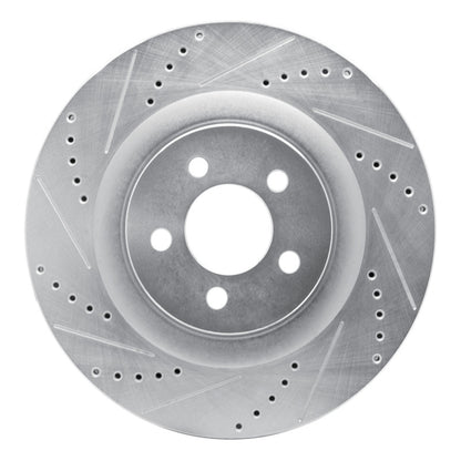 R1 Concepts R1 05-23 Chrysler 300 Front Left Drilled & Slotted Silver Brake Rotor