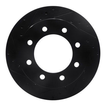 R1 Concepts R1 99-20 Chevrolet Silverado 2500 Rear Left Drilled & Slotted Black Brake Rotor