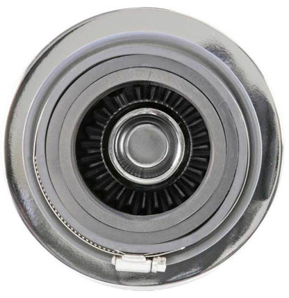 K&N Engineering K&N Universal Filter Chrome Round Tapered White - 4in Flange ID x 1.125in Flange Length x 5.5in H