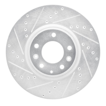 R1 Concepts R1 06-07 Mazda 6 Front Left Drilled & Slotted Silver Brake Rotor