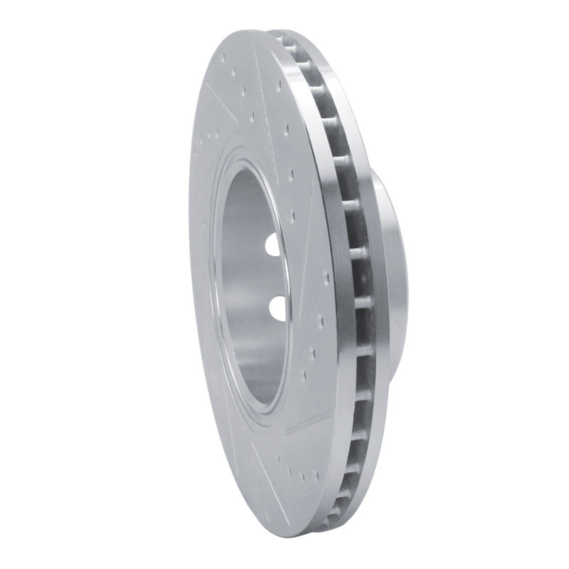 R1 Concepts R1 1991-1993 BMW M5 Front Left Drilled & Slotted Silver Brake Rotor