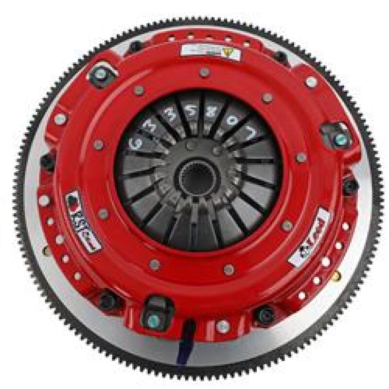McLeod Racing McLeod RXT Twin Disc Clutch Kit 18-23 Ford Mustang RST 1 1/8 x 26 Spline 164T 8 Bolt AL Flywheel