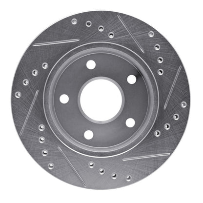 R1 Concepts R1 90-97 Ford AEROSTAR Left Front Drilled & Slotted Silver Brake Rotor