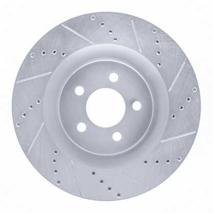 R1 Concepts R1 05-23 Chrysler 300 Front Right Drilled & Slotted Silver Brake Rotor