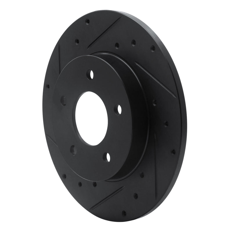 R1 Concepts R1 92-05 Buick LeSabre Rear Left Drilled & Slotted Black Brake Rotor