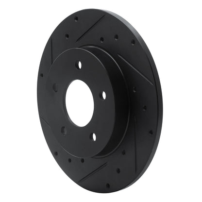 R1 Concepts R1 92-05 Buick LeSabre Rear Left Drilled & Slotted Black Brake Rotor