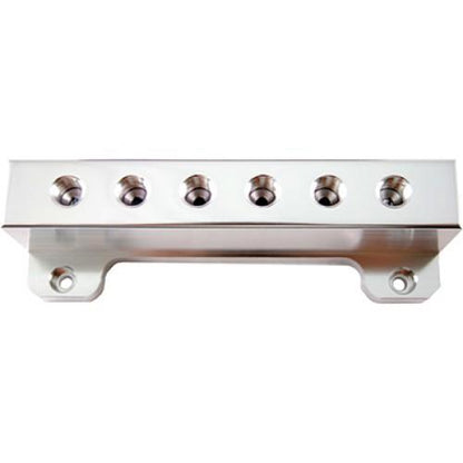 BLOX Racing Billet 6-Port Vacuum Manifold Kit - Silver