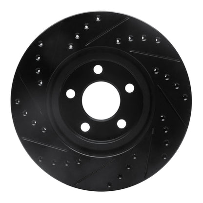 R1 Concepts R1 03-09 Chrysler PT Cruiser Front Right Drilled & Slotted Black Brake Rotor