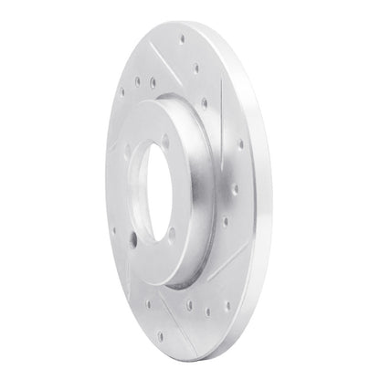 R1 Concepts R1 74-87 Dodge COLT Front Right Drilled & Slotted Silver Brake Rotor