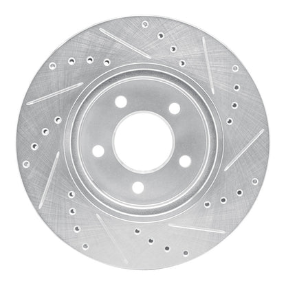 R1 Concepts R1 05-12 Ford Escape Front Left Drilled & Slotted Silver Brake Rotor