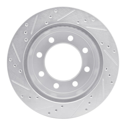 R1 Concepts R1 00-02 Dodge Ram 4000 (Mexico) Rear Right Drilled & Slotted Silver Brake Rotor