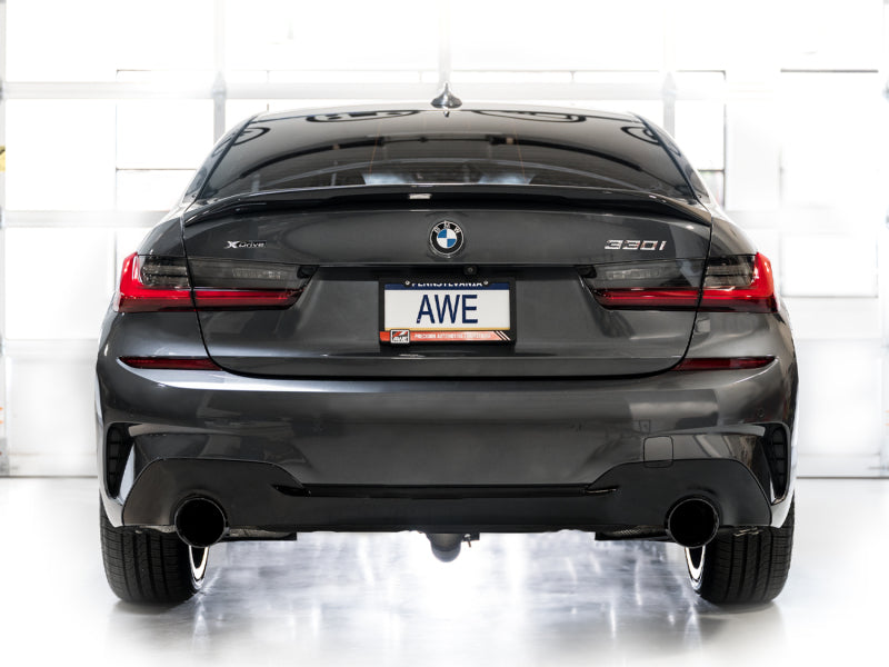 AWE Tuning AWE 19-23 BMW 330i / 21-23 BMW 430i Base G2X Touring (Excl. Conv) Axle-Back Exhaust - Diamond Black