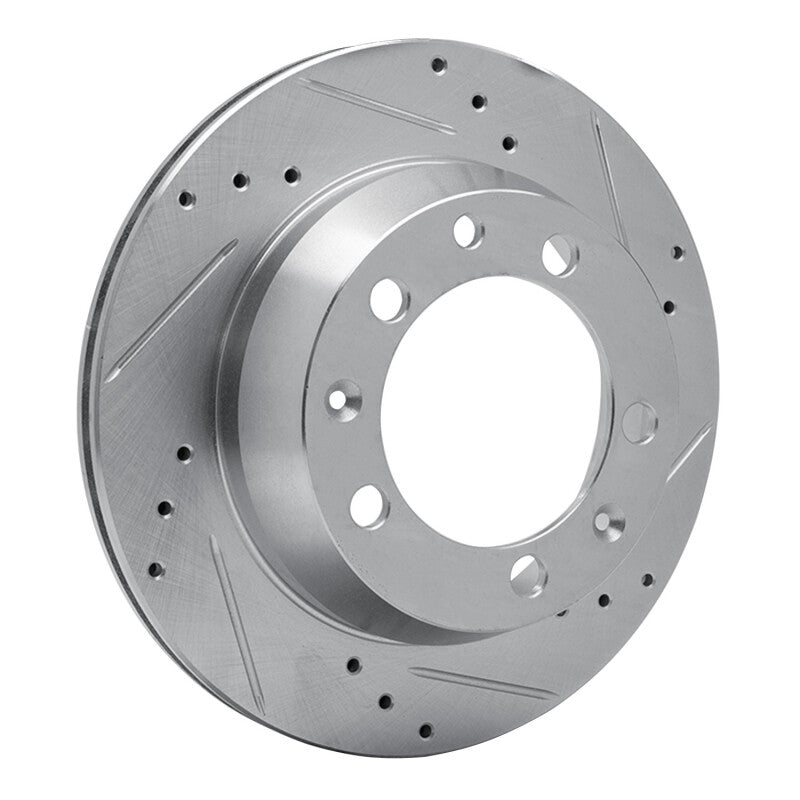 R1 Concepts R1 77-88 Porsche 924 Rear Right Drilled & Slotted Silver Brake Rotor