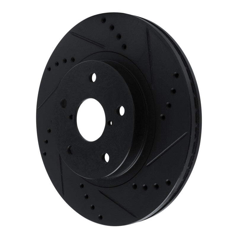 R1 Concepts R1 -24 Subaru Forester Front Right Drilled & Slotted Black Brake Rotor