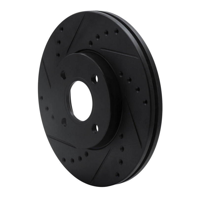 R1 Concepts R1 05-12 Ford Focus Front Left Drilled & Slotted Black Brake Rotor