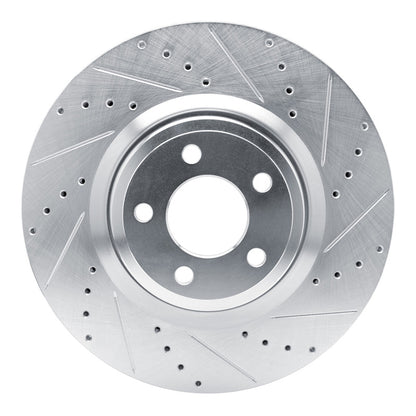 R1 Concepts R1 20-25 Ford Explorer Front Right Drilled & Slotted Silver Brake Rotor