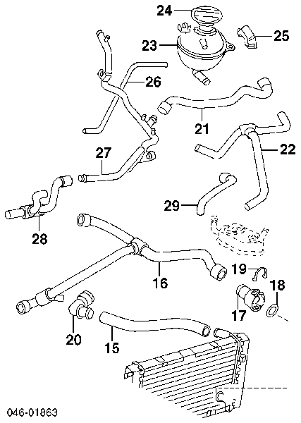 Hella 8MA 376 754-164 Coolant Expansion Tank
