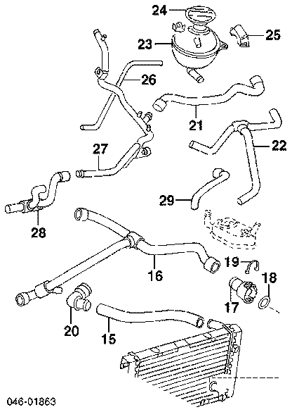 Hella 8MA 376 754-164 Coolant Expansion Tank