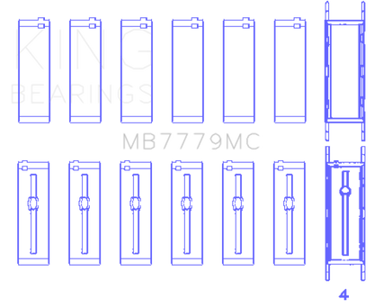 King Engine Bearings Toyota Supra B58 (Size 0.25) Main Bearing Set