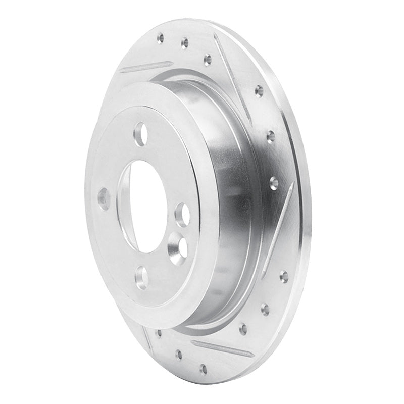 R1 Concepts R1 02-15 Mini Cooper Clubman Rear Right Drilled & Slotted Silver Brake Rotor