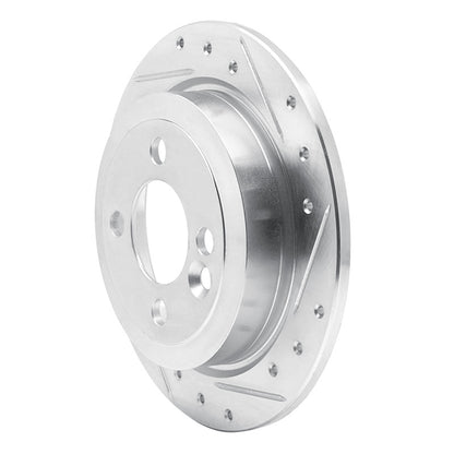 R1 Concepts R1 02-15 Mini Cooper Clubman Rear Right Drilled & Slotted Silver Brake Rotor