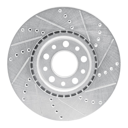 R1 Concepts R1 13-23 Chrysler 200 Front Left Drilled & Slotted Silver Brake Rotor