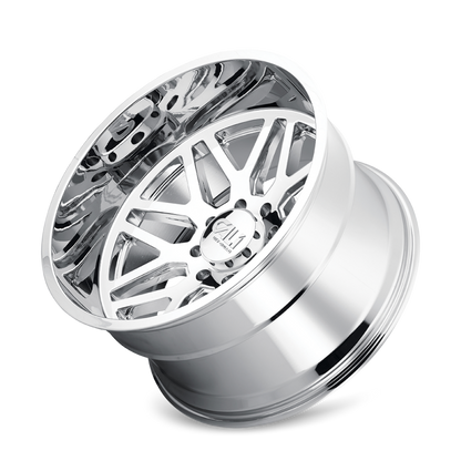 Cali Off-Road 9115 Invader 22x12 / 6x139.7 BP / -51mm Offset / 106.1mm Hub Chrome Wheel