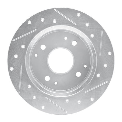 R1 Concepts R1 92-94 Acura Vigor Rear Left Drilled & Slotted Silver Brake Rotor