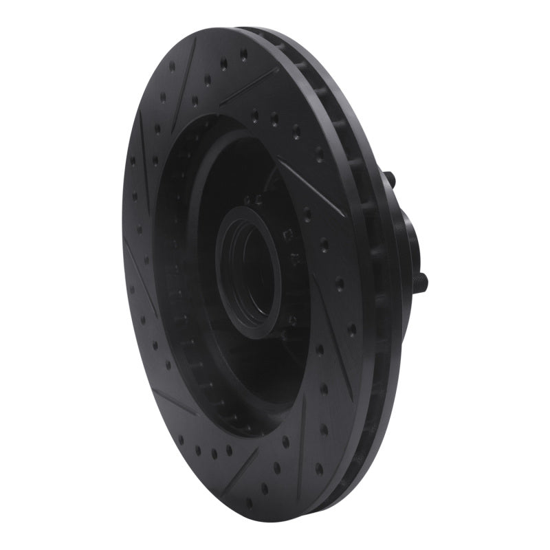 R1 Concepts R1 76-81 Chrysler CORDOBA Front Right Drilled & Slotted Black Brake Rotor