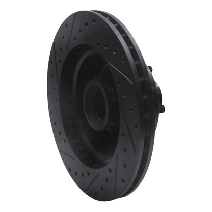 R1 Concepts R1 76-81 Chrysler CORDOBA Front Right Drilled & Slotted Black Brake Rotor
