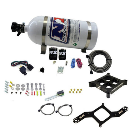 Nitrous Express 4150 Single Entry Crossbar Plate RNC Nitrous Kit (250-750HP) w/10lb Bottle