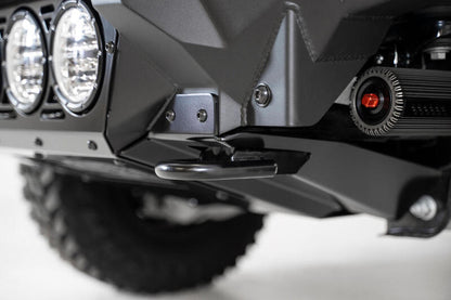 Addictive Desert Designs 17-20 Ford F-150 Raptor Bomber Front Bumper w/ 4 Rigid 360 6in Round Mounts