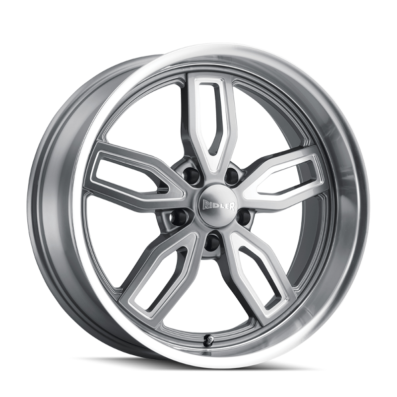 Ridler Wheels Ridler 608 20x8.5 / 5x114.3 BP / 0mm Offset / 72.62mm Hub Gloss Grey Milled Wheel
