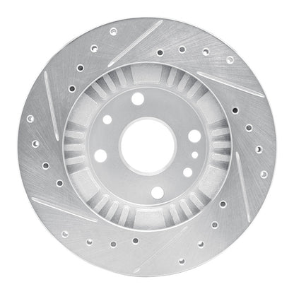 R1 Concepts R1 99-03 Mazda Protege Front Right Drilled & Slotted Silver Brake Rotor