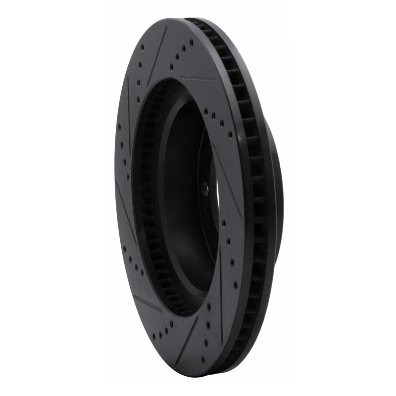 R1 Concepts R1 05-23 Toyota Tacoma Front Right Drilled & Slotted Black Brake Rotor