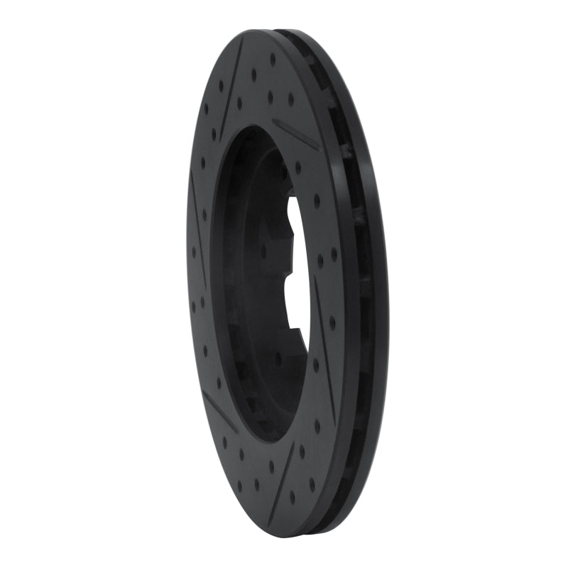 R1 Concepts R1 83-85 Nissan 720 DATSUN Front Right Drilled & Slotted Black Brake Rotor
