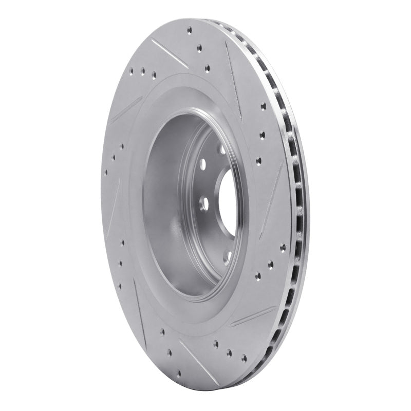 R1 Concepts R1 09-20 Nissan 370Z Rear Left Drilled & Slotted Silver Brake Rotor