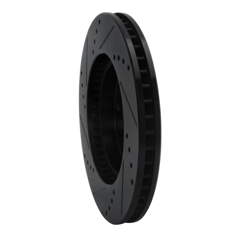 R1 Concepts R1 00-24 Chrysler SEBRING Front Right Drilled & Slotted Black Brake Rotor