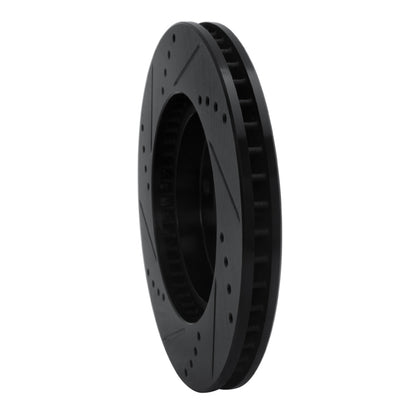 R1 Concepts R1 00-24 Chrysler SEBRING Front Right Drilled & Slotted Black Brake Rotor