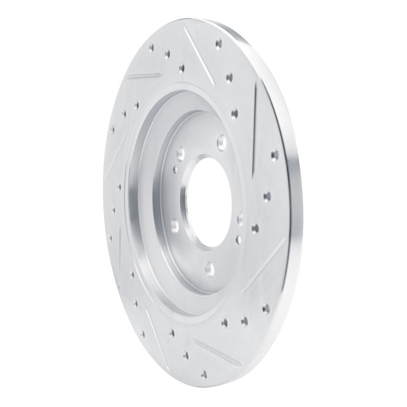 R1 Concepts R1 19-22 Hyundai Veloster N Rear Left Drilled & Slotted Silver Brake Rotor