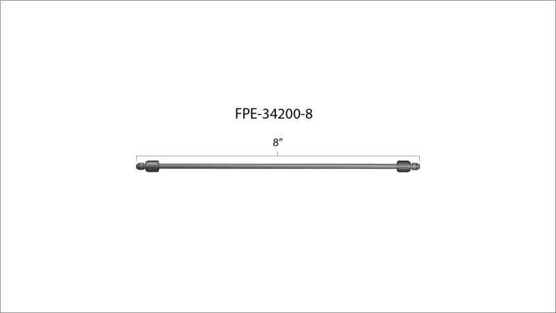Fleece Performance 8in High Pressure Fuel Line (8mm x 3.5mm Line M14x1.5 Nuts)