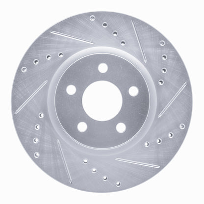 R1 Concepts R1 03-09 Chrysler PT Cruiser Front Right Drilled & Slotted Silver Brake Rotor