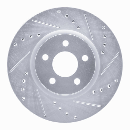 R1 Concepts R1 03-09 Chrysler PT Cruiser Front Right Drilled & Slotted Silver Brake Rotor