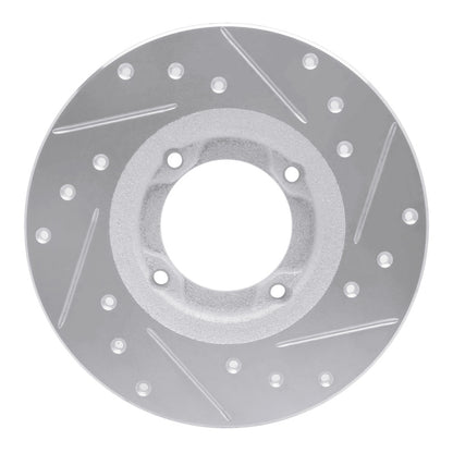 R1 Concepts R1 80-82 Toyota Tercel Front Left Drilled & Slotted Silver Brake Rotor