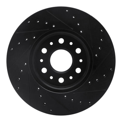 R1 Concepts R1 17-25 Buick Enclave Front Left Drilled & Slotted Black Brake Rotor