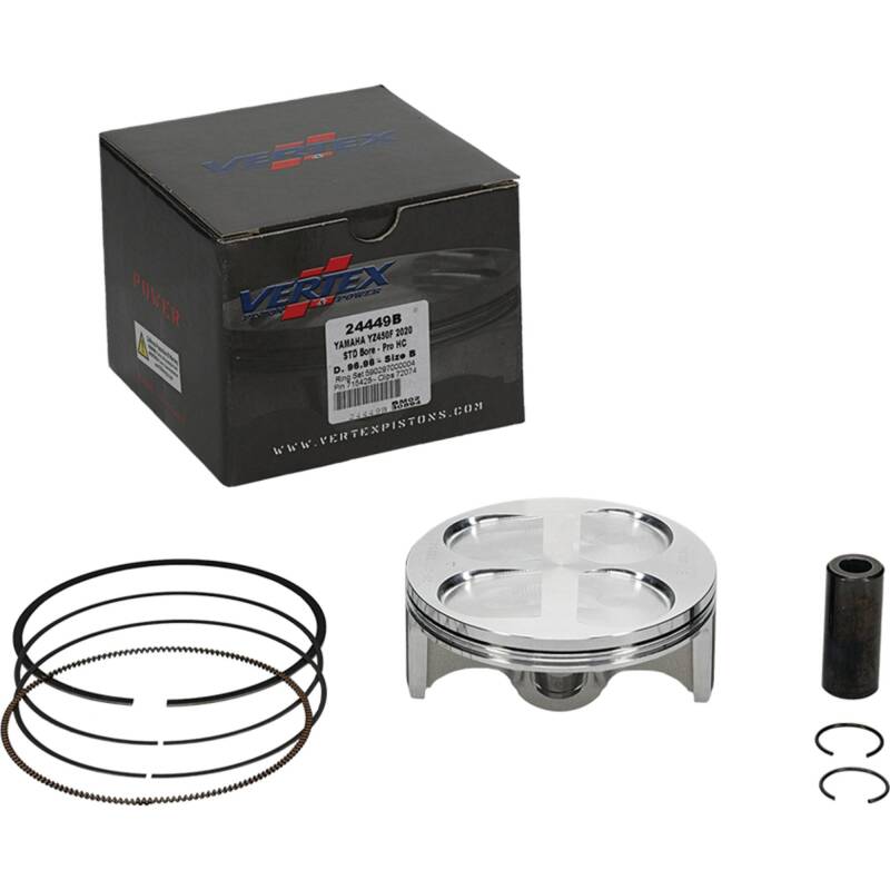 Vertex Pistons Vertex Piston 21-23 Yamaha WR 450 F 450cc Forged High Compression Piston Kit 13.8:1 Comp.