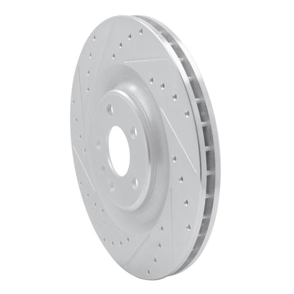 R1 Concepts R1 17-25 Audi e-Tron S Rear Left Drilled & Slotted Silver Brake Rotor