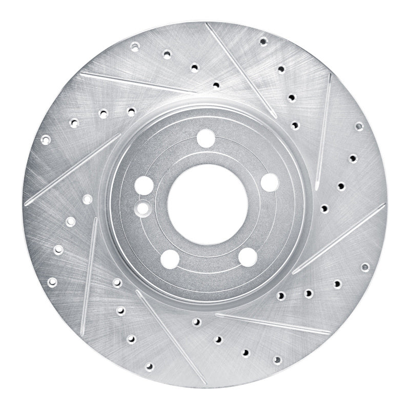 R1 Concepts R1 19-26 Mercedes-Benz A220 Front Right Drilled & Slotted Silver Brake Rotor