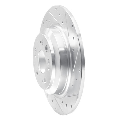 R1 Concepts R1 09-14 Acura TL Rear Right Drilled & Slotted Silver Brake Rotor